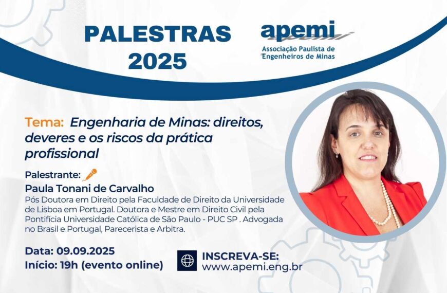 Palestra - Engenharia de Minas: direitos, deveres e os riscos da prática profissional