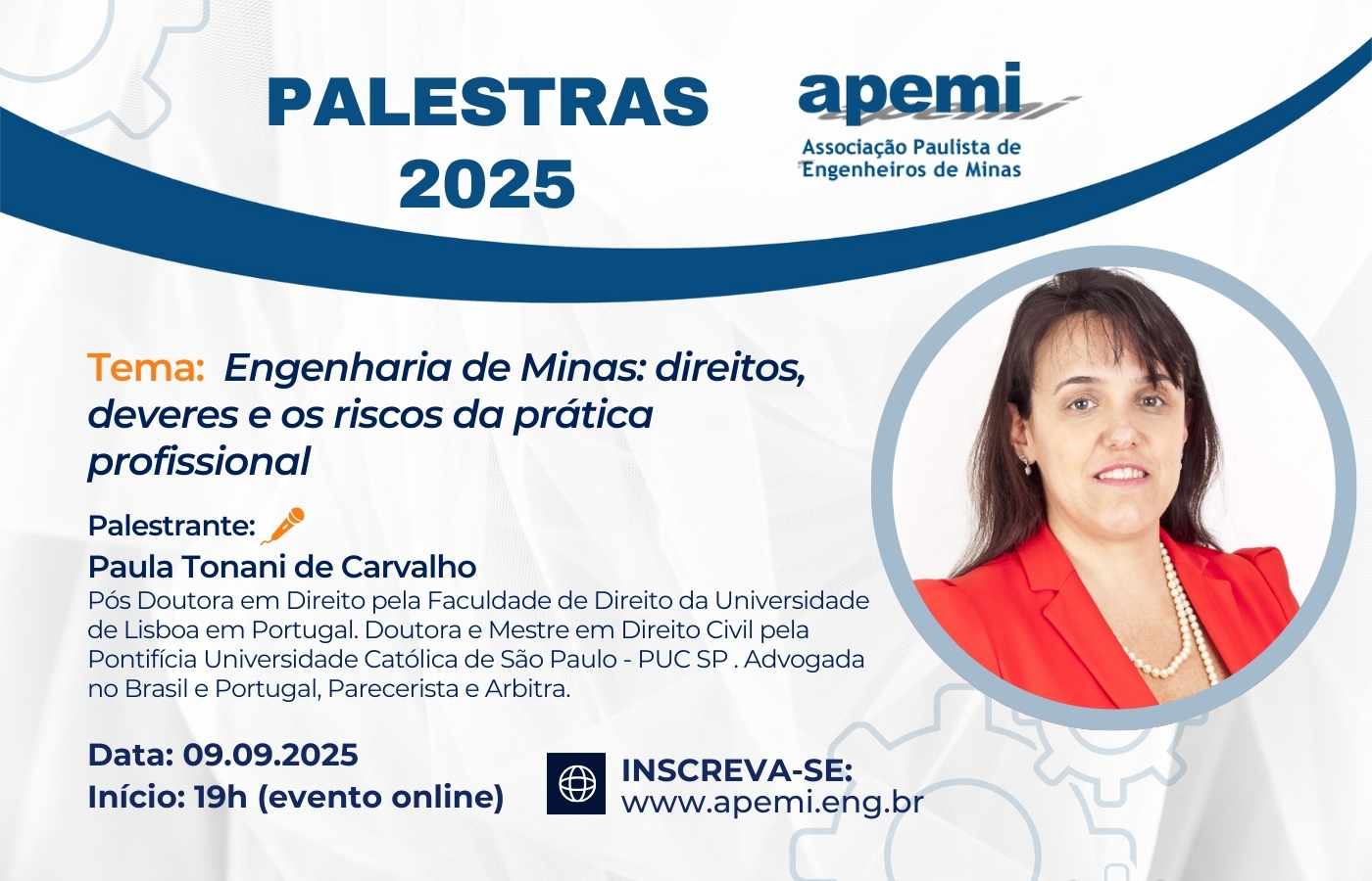 Palestra - Engenharia de Minas: direitos, deveres e os riscos da prática profissional